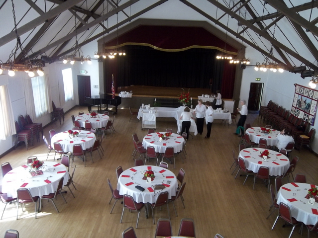 Shakespeare Club set up for a banquet