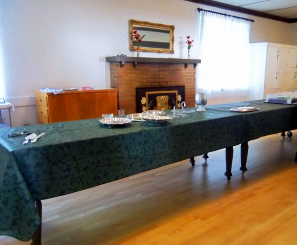 Buffet Table in the Fireside room